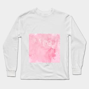 Pink Watercolor Long Sleeve T-Shirt